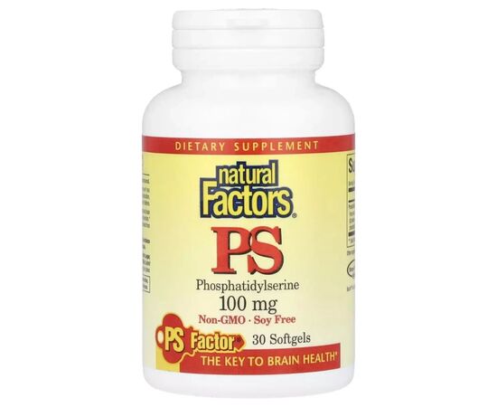 Витаминно-минеральный комплекс Natural Factors Фосфатидилсерин, 100 мг, Phosphatidylserine, 30 гелевых капсул (NFS-02615)