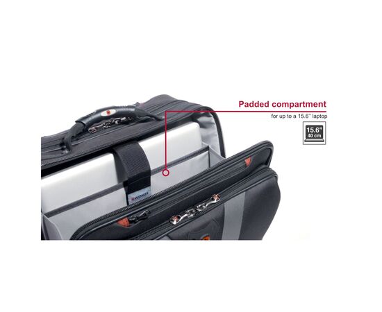 Сумка для ноутбука Wenger 16" Granada, Wheeled Case, Black (600659), изображение 7 Сумка для ноутбука Wenger 16" Granada, Wheeled Case, Black (600659), изображение 7