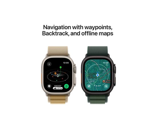 Смарт-годинник Apple Watch Ultra 2 2024 GPS + Cellular 49mm Natural Titanium Case with Tan Alpine Loop - Small (MX4E3UL/A), зображення 6 Смарт-годинник Apple Watch Ultra 2 2024 GPS + Cellular 49mm Natural Titanium Case with Tan Alpine Loop - Small (MX4E3UL/A), зображення 6