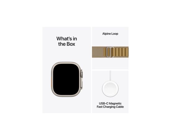 Смарт-часы Apple Watch Ultra 2 2024 GPS + Cellular 49mm Natural Titanium Case with Tan Alpine Loop - Large (MX4H3UL/A), изображение 9