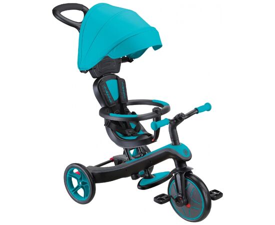 Детский велосипед Globber Explorer Trike 4 в 1, бирюзовый (634-105)