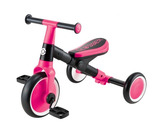 Детский велосипед Globber Learning Trike 2 в 1, фуксия (735-110)