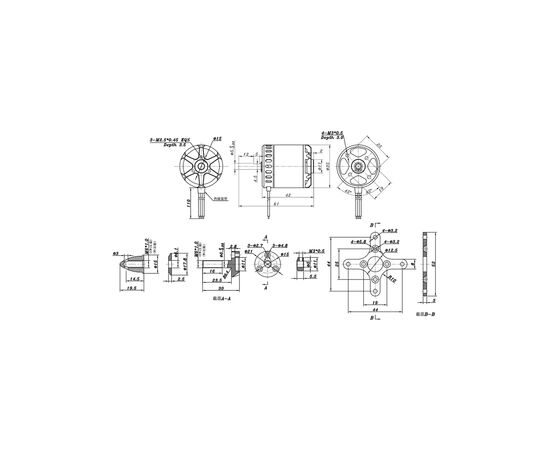 Двигатель для дрона SunnySky X2820 V3 KV570 motor white+blue shell individual package (X2820-570KV), изображение 5 Двигатель для дрона SunnySky X2820 V3 KV570 motor white+blue shell individual package (X2820-570KV), изображение 5