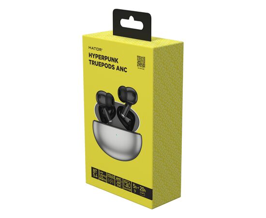 Наушники Hator Hyреrpunk Truepods SyncHUB Black (HTA430), изображение 5 Наушники Hator Hyреrpunk Truepods SyncHUB Black (HTA430), изображение 5