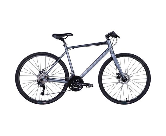 Велосипед Leon 28" HD 80 DD рама-21" Al сірий з чорним 2024 (OPS-LN-28-045)