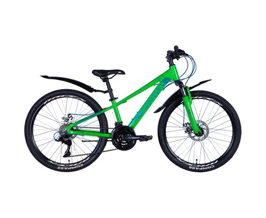 Велосипед Discovery 24" Qube DD рама-11,5" Al зелено-синій 2024 (OPS-DIS-24-342)