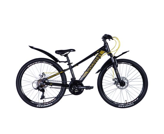Велосипед Discovery 24" Qube DD рама-11,5" Al чорно-жовтий 2024 (OPS-DIS-24-339)