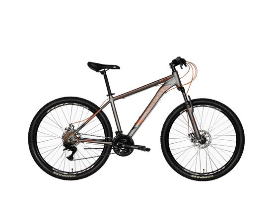 Велосипед Discovery 27.5" Bastion AM DD рама-17" Al сріблясто-помаранчевий 2024 (OPS-DIS-27.5-063)