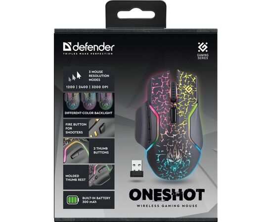 Мишка Defender Oneshot GM-067 Wireless Black (52067), зображення 6 Мишка Defender Oneshot GM-067 Wireless Black (52067), зображення 6