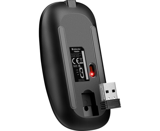 Мышка Defender Touch MM-997 Silent Wireless RGB Black (52997), изображение 5 Мышка Defender Touch MM-997 Silent Wireless RGB Black (52997), изображение 5