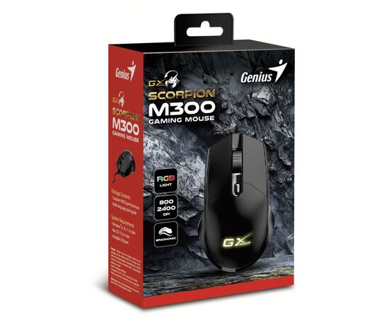 Мишка Genius Scorpion M300 USB Black (31040010400), зображення 9 Мишка Genius Scorpion M300 USB Black (31040010400), зображення 9