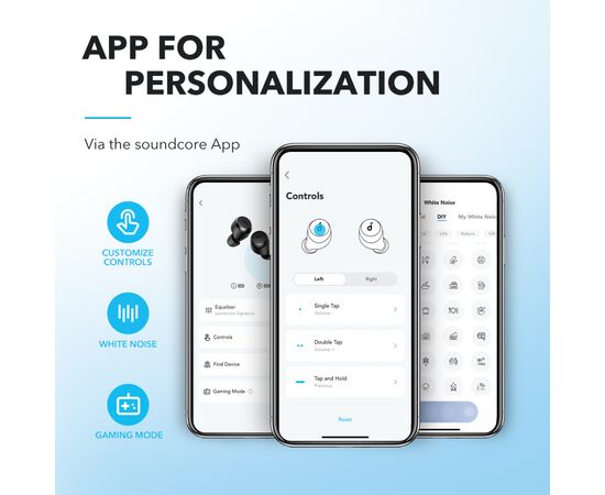 Наушники Anker SoundCore A25i White (A3948G22), изображение 7 Наушники Anker SoundCore A25i White (A3948G22), изображение 7