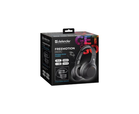 Наушники Defender FreeMotion B690 Bluetooth Black (63690), изображение 11 Наушники Defender FreeMotion B690 Bluetooth Black (63690), изображение 11