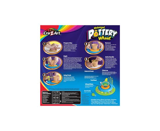 Набор для творчества Cra-Z-Art Моторизованный гончарный круг (14500CRA), изображение 8 Набор для творчества Cra-Z-Art Моторизованный гончарный круг (14500CRA), изображение 8