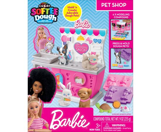 Набір для творчості Cra-Z-Art Barbie Тісто для ліплення , Зоомагазин з формами, набір 10од (34041CRA), зображення 6 Набір для творчості Cra-Z-Art Barbie Тісто для ліплення , Зоомагазин з формами, набір 10од (34041CRA), зображення 6