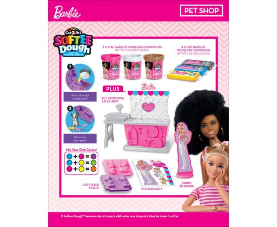 Набір для творчості Cra-Z-Art Barbie Тісто для ліплення , Зоомагазин з формами, набір 10од (34041CRA), зображення 7 Набір для творчості Cra-Z-Art Barbie Тісто для ліплення , Зоомагазин з формами, набір 10од (34041CRA), зображення 7