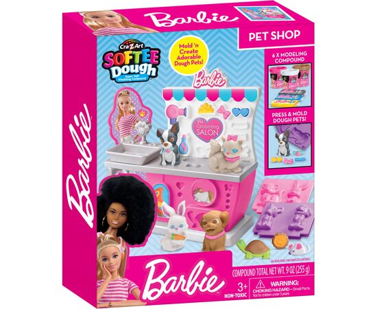 Набір для творчості Cra-Z-Art Barbie Тісто для ліплення , Зоомагазин з формами, набір 10од (34041CRA), зображення 8 Набір для творчості Cra-Z-Art Barbie Тісто для ліплення , Зоомагазин з формами, набір 10од (34041CRA), зображення 8