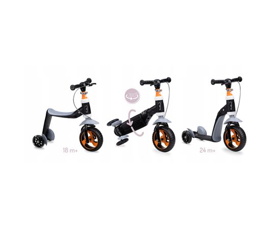 Самокат MoMi Elios 2 в 1 беговел orange (ROBI00033), изображение 2 Самокат MoMi Elios 2 в 1 беговел orange (ROBI00033), изображение 2
