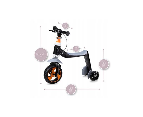 Самокат MoMi Elios 2 в 1 беговел orange (ROBI00033), изображение 4 Самокат MoMi Elios 2 в 1 беговел orange (ROBI00033), изображение 4
