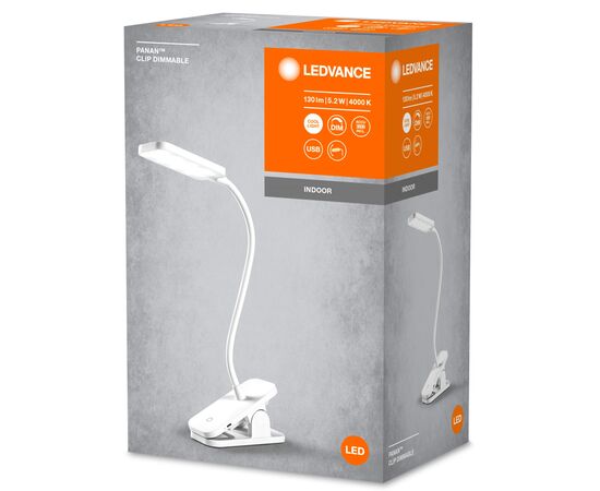Настольная лампа LEDVANCE LED PANAN CLIP 5W 4000K (4058075747883), изображение 6 Настольная лампа LEDVANCE LED PANAN CLIP 5W 4000K (4058075747883), изображение 6