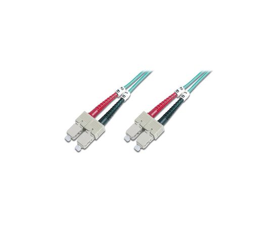 Оптичний патчкорд Digitus SC/UPC-SC/UPC, 50/125, MM, OM3, duplex, 2м (DK-2522-02/3)