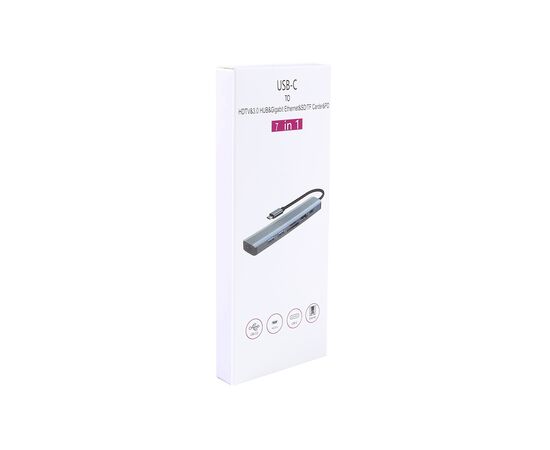 Концентратор Dynamode 7-in-1 USB-C to HDTV 4K/30Hz, 2хUSB3.0, RJ45, USB-C PD 100W, SD/MicroSD (BYL-2303), изображение 11 Концентратор Dynamode 7-in-1 USB-C to HDTV 4K/30Hz, 2хUSB3.0, RJ45, USB-C PD 100W, SD/MicroSD (BYL-2303), изображение 11