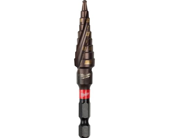 Сверло Milwaukee ступенчатое SHOCKWAVE Impact Duty, 4-12мм с шагом 1мм (48899261)