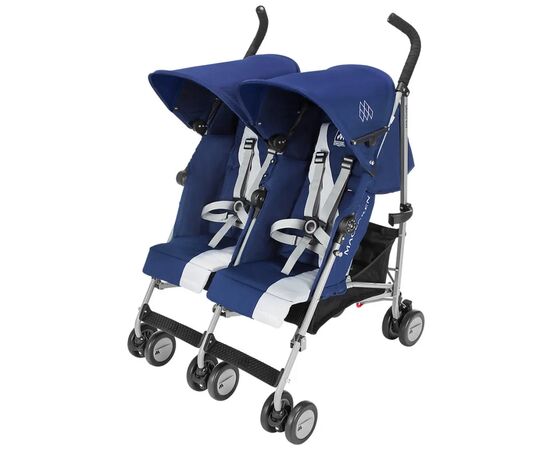 Коляска Maclaren Twin Triumph для двійні Blue/Silver (WM1Y120042)