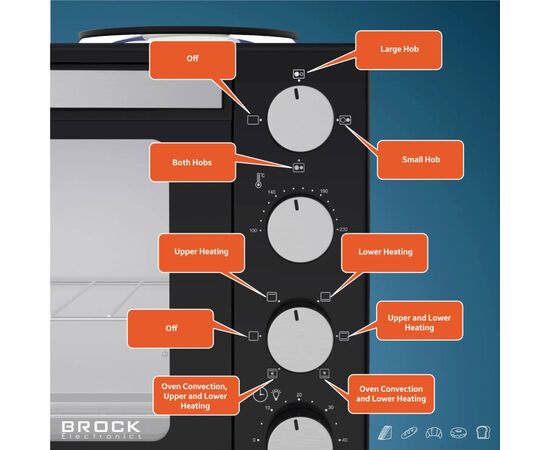 Электропечь Brock TO 3002 B, изображение 8 Электропечь Brock TO 3002 B, изображение 8