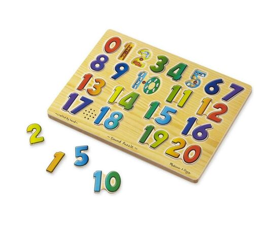Развивающая игрушка Melissa&Doug Звуковой пазл Цифры (MD339), изображение 2 Развивающая игрушка Melissa&Doug Звуковой пазл Цифры (MD339), изображение 2