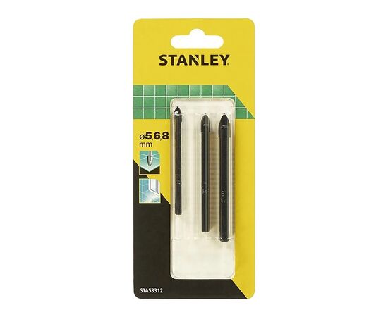 Набор сверл Stanley по плитке d=5/6/8мм, L=70/76/80 мм (STA53312)