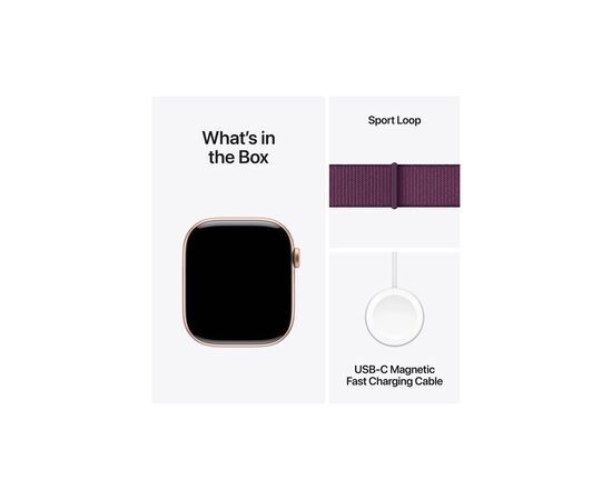 Смарт-годинник Apple Watch Series 10 GPS 46mm Rose Gold Aluminium Case with Plum Sport Loop (MWWV3QH/A), зображення 9 Смарт-годинник Apple Watch Series 10 GPS 46mm Rose Gold Aluminium Case with Plum Sport Loop (MWWV3QH/A), зображення 9