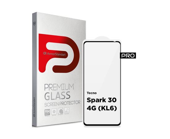 Скло захисне Armorstandart Pro Tecno Spark 30 4G (KL6) Black (ARM81384)