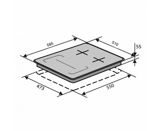 Варочная поверхность Ventolux HG622 B9G CS FI (BK), изображение 8 Варочная поверхность Ventolux HG622 B9G CS FI (BK), изображение 8