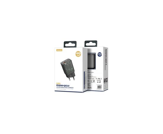 Зарядное устройство Proda Xinrui A49 Fast Cherge 20W + Quick Charge (PD-A49-BK), изображение 4 Зарядное устройство Proda Xinrui A49 Fast Cherge 20W + Quick Charge (PD-A49-BK), изображение 4