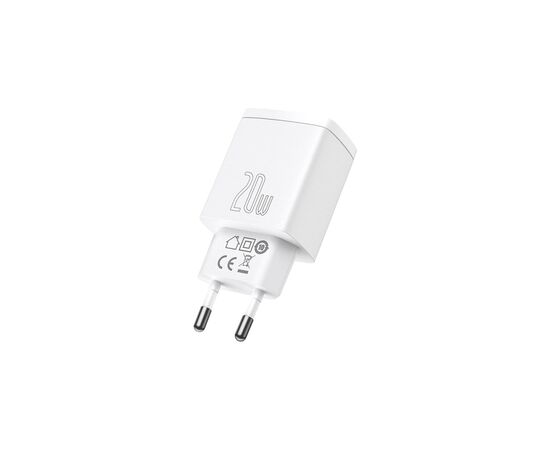 Зарядное устройство Baseus Compact Quick Charger U+C 20W EU White (CCXJ-B02), изображение 2 Зарядное устройство Baseus Compact Quick Charger U+C 20W EU White (CCXJ-B02), изображение 2