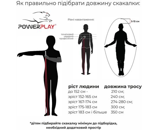 Скакалка PowerPlay 4201 Зелена (PP_4201_Green), изображение 6 Скакалка PowerPlay 4201 Зелена (PP_4201_Green), изображение 6