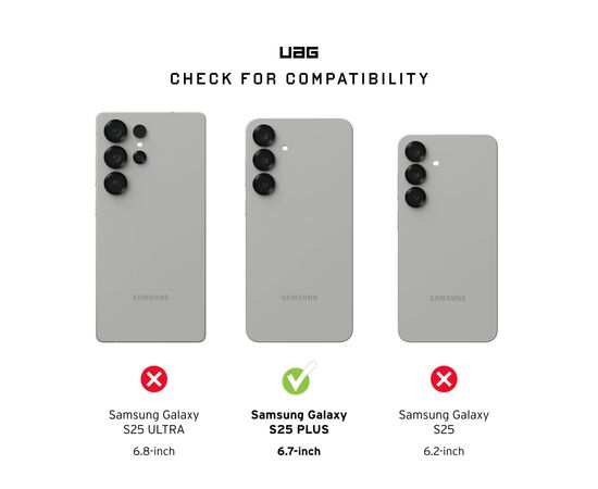 Чехол для мобильного телефона UAG Samsung Galaxy S25+ Plasma XTE with Magnet Ash/Titanium (214468113136), изображение 9 Чехол для мобильного телефона UAG Samsung Galaxy S25+ Plasma XTE with Magnet Ash/Titanium (214468113136), изображение 9
