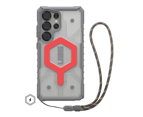 Чохол до мобільного телефона UAG Samsung Galaxy S25 Ultra Pathfinder Clear with Magnet Bundle Active Lava Lanyard (2144831BV02)