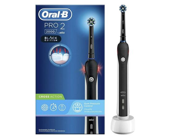 Электрическая зубная щетка Oral-B PRO2 2000 D 501.513.2 BK Cross Action