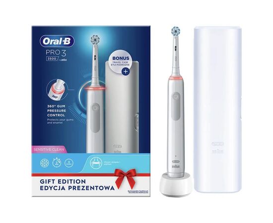 Электрическая зубная щетка Oral-B PRO3 3500 D505.513.3X WT Gift Edition