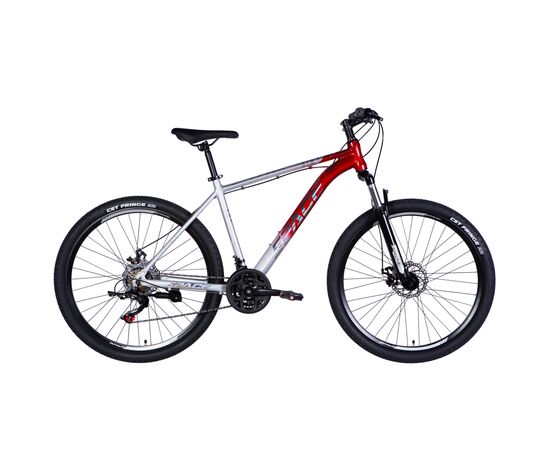 Велосипед Space 27.5" Phaeton AM DD рама-19" Al сріблясто-червоний 2025 (OPS-SP-27.5-037)