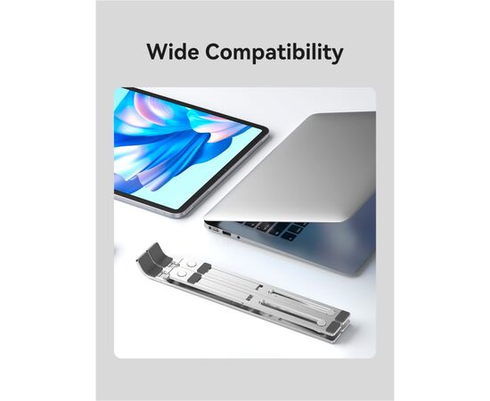 Подставка для ноутбука Vention Laptop X-type Stand Silver Aluminum Alloy (KDMI0), изображение 10 Подставка для ноутбука Vention Laptop X-type Stand Silver Aluminum Alloy (KDMI0), изображение 10