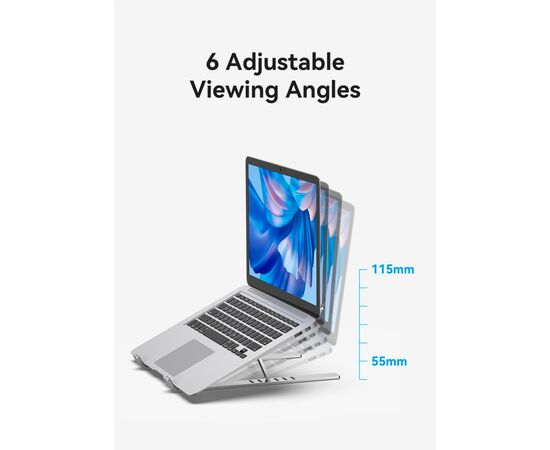 Подставка для ноутбука Vention Laptop X-type Stand Silver Aluminum Alloy (KDMI0), изображение 5 Подставка для ноутбука Vention Laptop X-type Stand Silver Aluminum Alloy (KDMI0), изображение 5