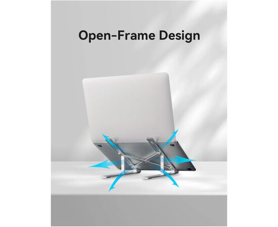 Подставка для ноутбука Vention Laptop X-type Stand Silver Aluminum Alloy (KDMI0), изображение 7 Подставка для ноутбука Vention Laptop X-type Stand Silver Aluminum Alloy (KDMI0), изображение 7
