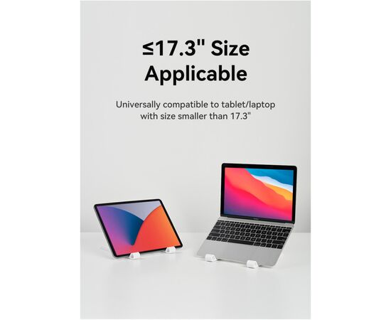 Подставка для ноутбука Vention Laptop X-type Stand White ABS 83-170мм (KDNW0), изображение 10 Подставка для ноутбука Vention Laptop X-type Stand White ABS 83-170мм (KDNW0), изображение 10