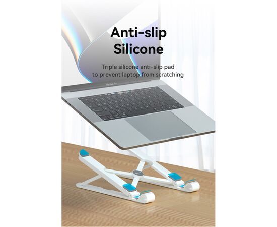Подставка для ноутбука Vention Laptop X-type Stand White ABS 83-170мм (KDNW0), изображение 7 Подставка для ноутбука Vention Laptop X-type Stand White ABS 83-170мм (KDNW0), изображение 7