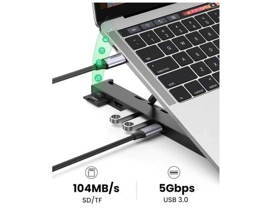 Подставка для ноутбука Ugreen X-Kit HUB Type C-->2xUSB 3.2 Gen1 (80551), изображение 6 Подставка для ноутбука Ugreen X-Kit HUB Type C-->2xUSB 3.2 Gen1 (80551), изображение 6