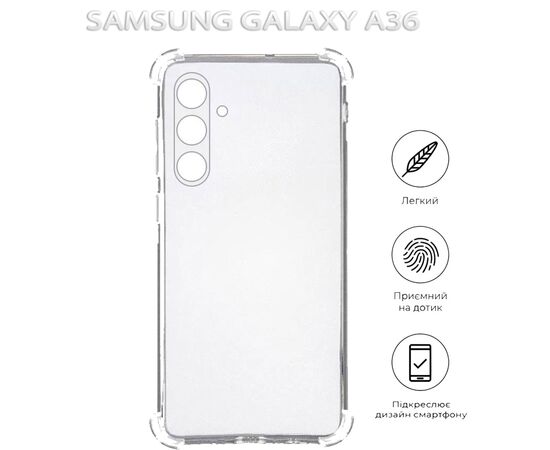 Чехол для мобильного телефона BeCover Anti-Shock Samsung Galaxy A36 SM-A366 Clear (712895), изображение 5