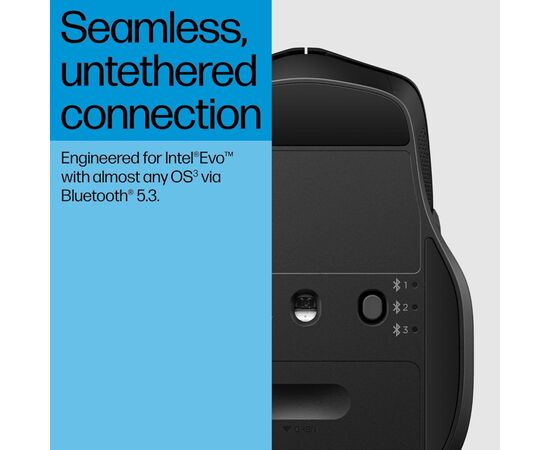 Мышка HP 480 Comfort Bluetooth Black (8T6M3AA), изображение 4 Мышка HP 480 Comfort Bluetooth Black (8T6M3AA), изображение 4